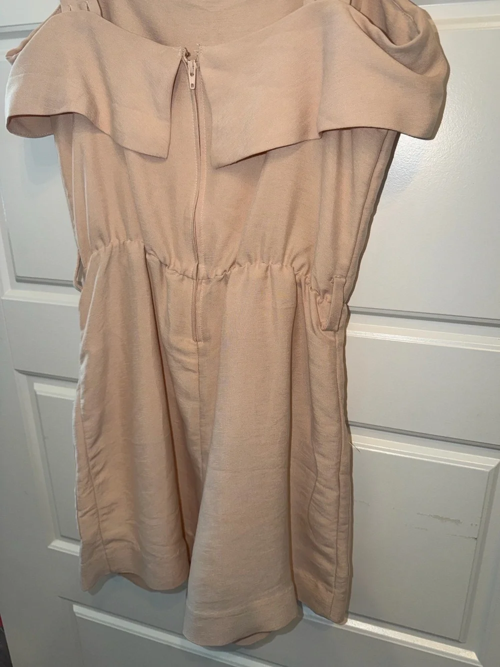 H&M Tan Linen Romper with Belt